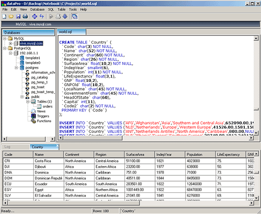 Database management and development tool.